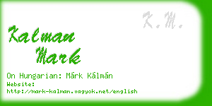kalman mark business card