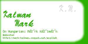 kalman mark business card